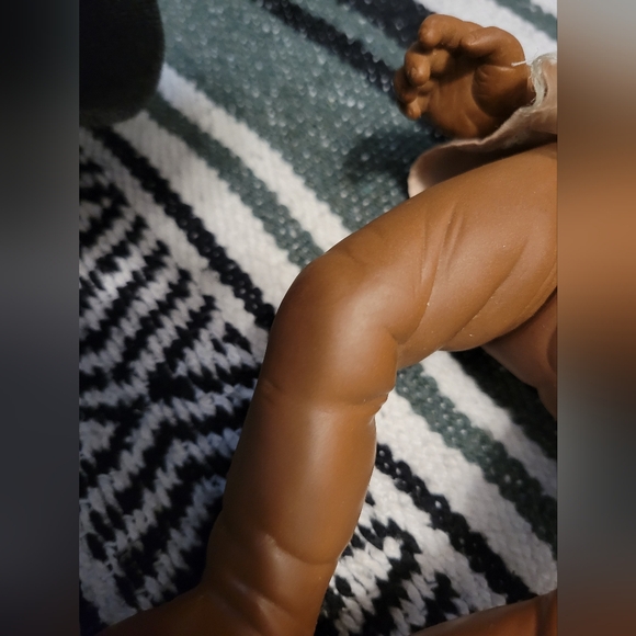 Doll Newborn Baby Girl Anatomically Correct  African American Hospital Blue Eyes - Picture 3 of 16